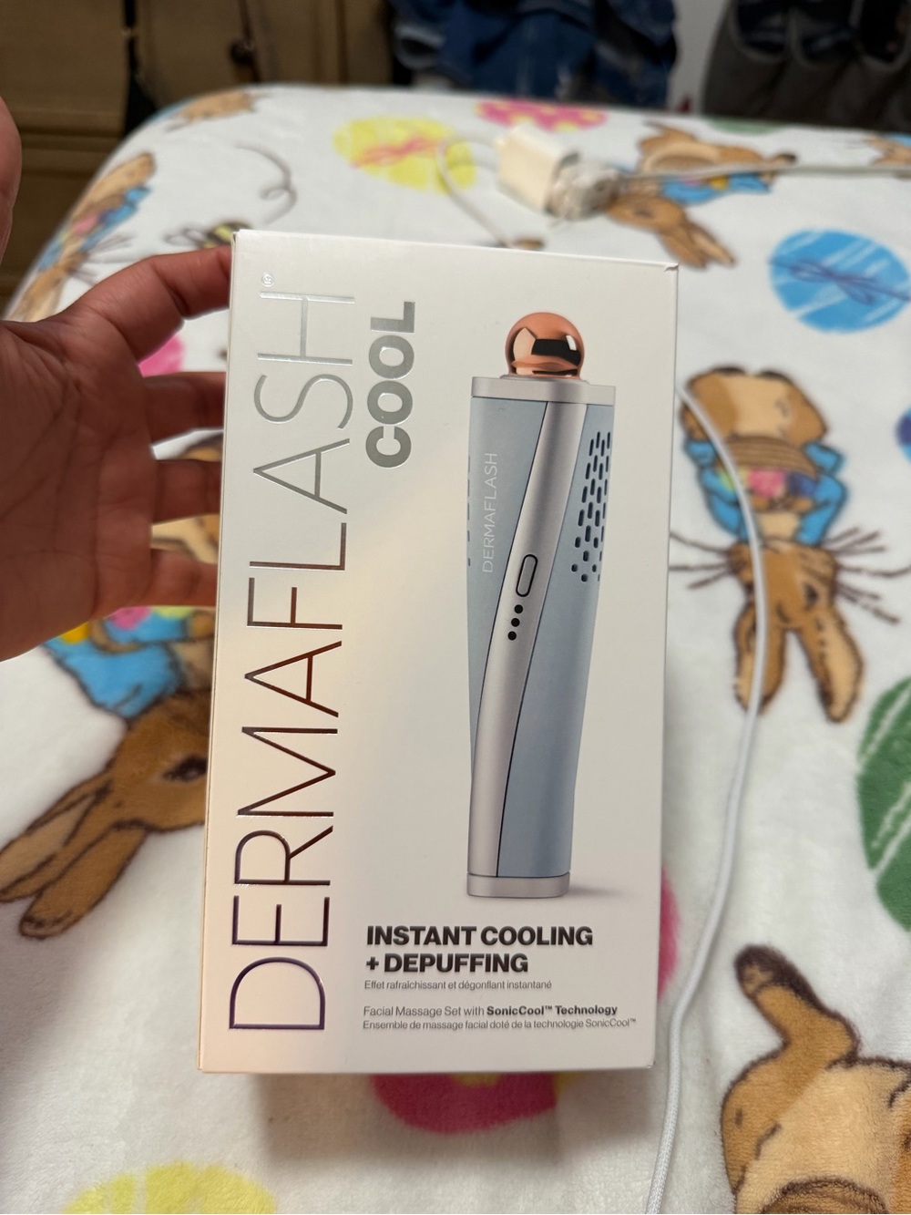 Dermaflash Cool Instant Cooling Depuffing Facial Massager - Silver